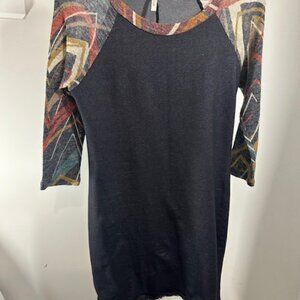 Lime n Chili Denim Print Dress   8342